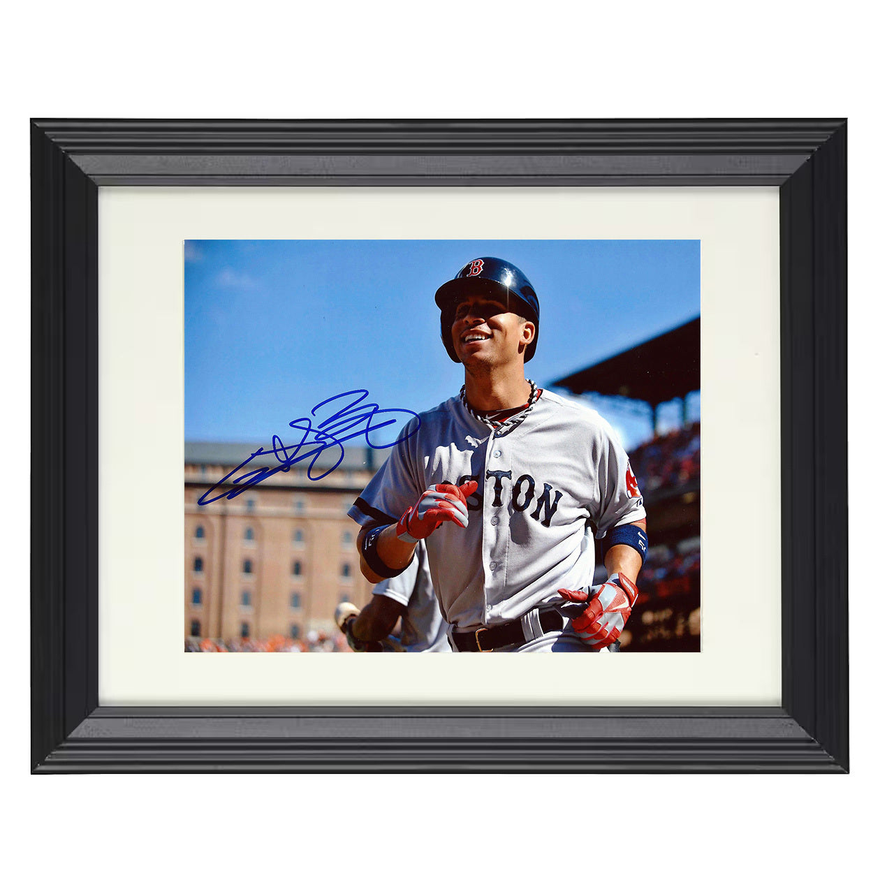 Quintin Berry - Blue Sky Smile 8x10 black beveled framed baseball wall art