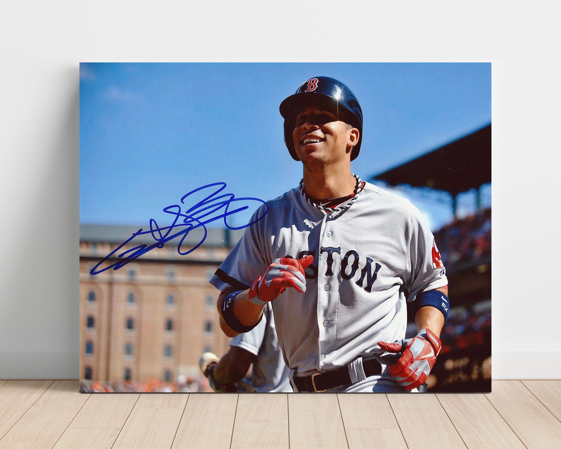 Quintin Berry - Blue Sky Smile Baseball Wall Art 16x20 Unframed Print wall art print – Baseball Wall Art decor