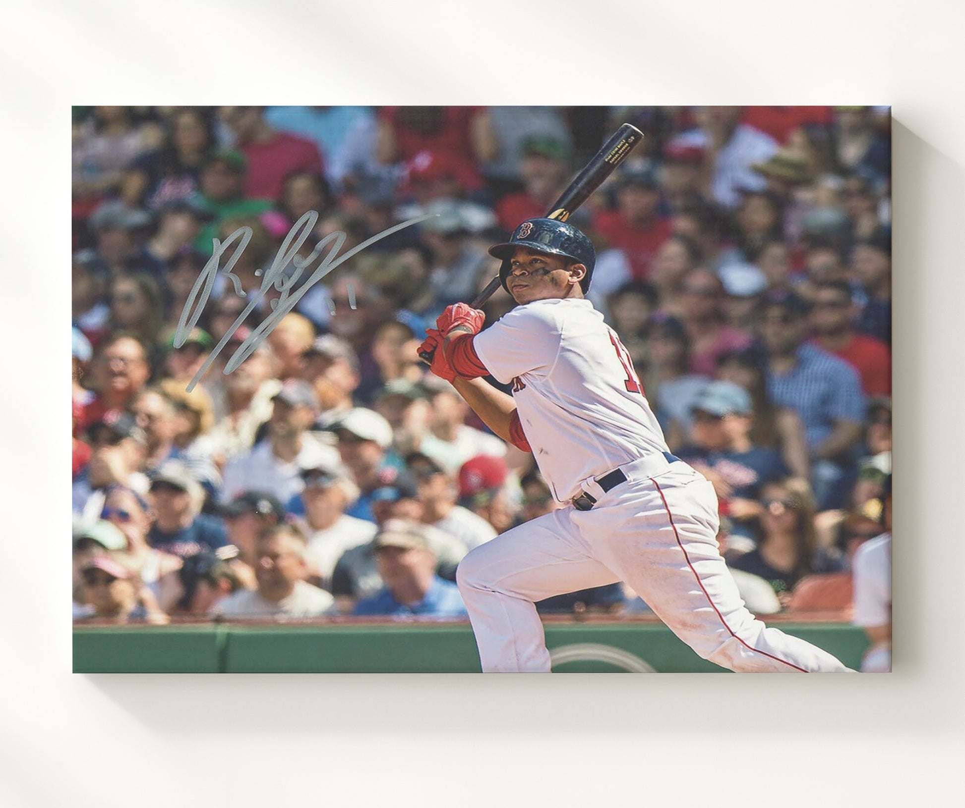 Rafael Devers - Batting Stance Baseball Wall Art 20x24 Canvas wall art print – Baseball Wall Art decor