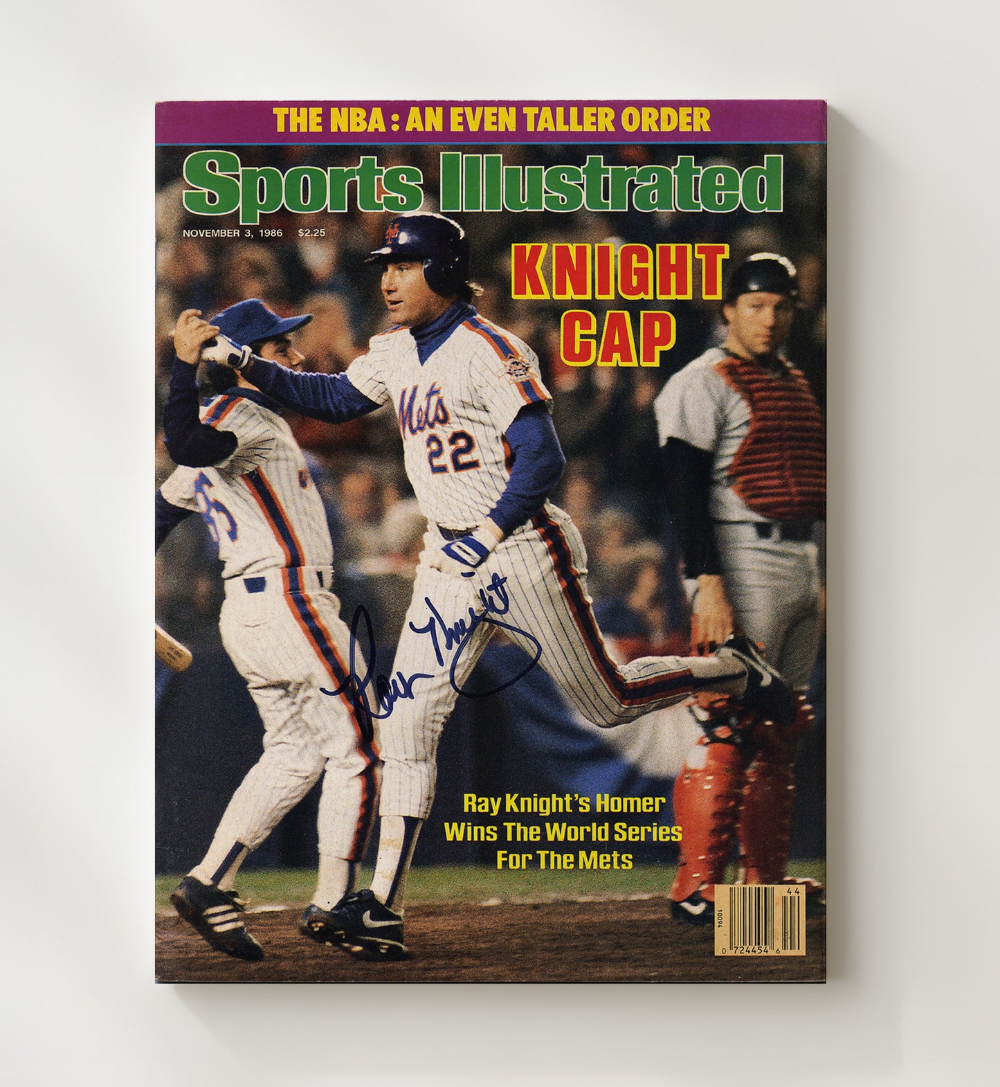 Ray Knight - SI Series winning homer celebration 1986 Baseball Wall Art 20x24 Canvas wall art print – Baseball Wall Art decor