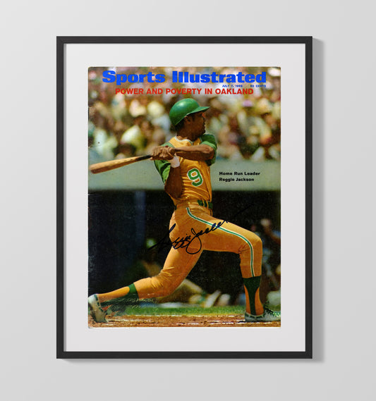 Reggie Jackson - 1969 SI Cover Oakland Legend Home Run Leader 8x10 Canvas baseball wall art