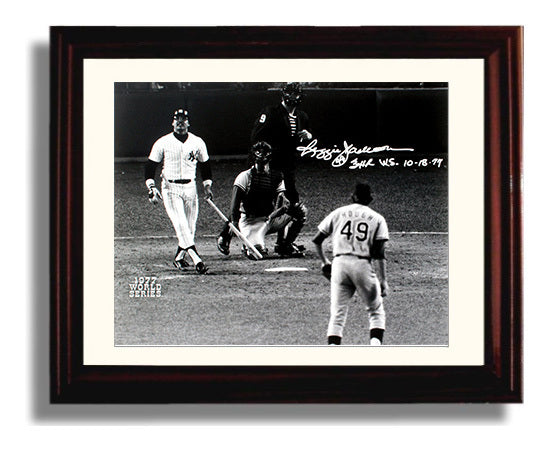 Reggie Jackson - Three Home Run Series Game Baseball Wall Art 8x10 Beveled Frame wall art print – Baseball Wall Art decor
