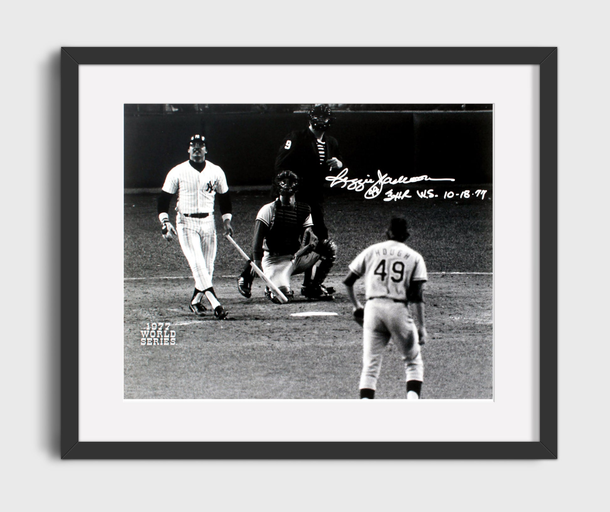 Reggie Jackson - Three Home Run Series Game Baseball Wall Art 16x20 Gallery Frame wall art print – Baseball Wall Art decor
