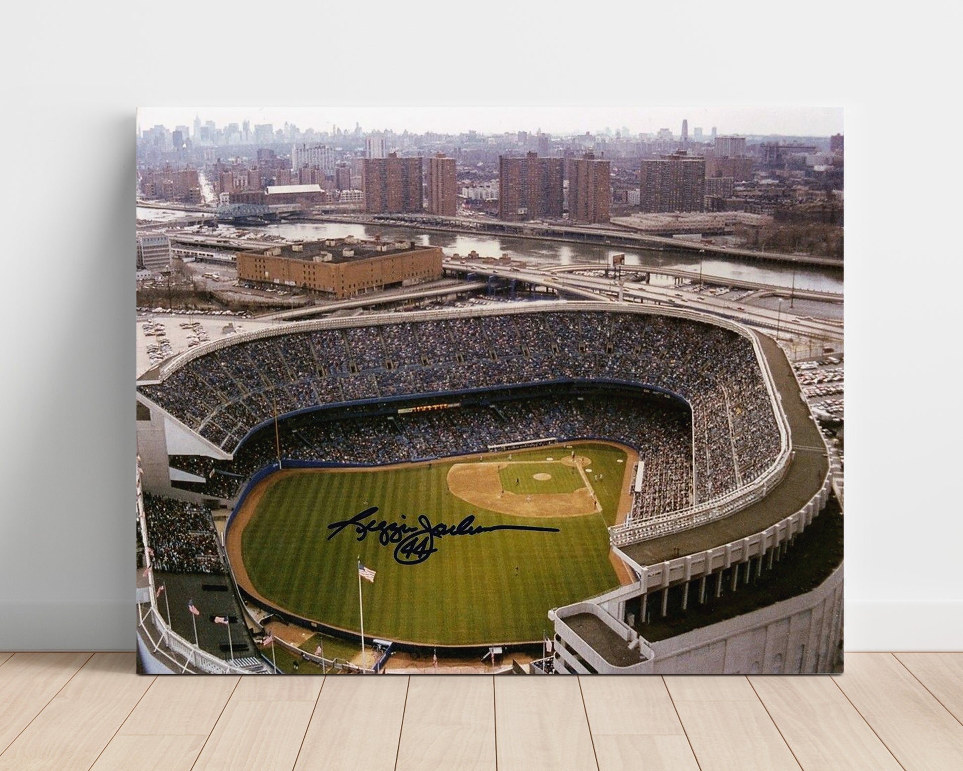 Reggie Jackson - Yankee Stadium Icon Baseball Wall Art 16x20 Unframed Print wall art print – Baseball Wall Art decor