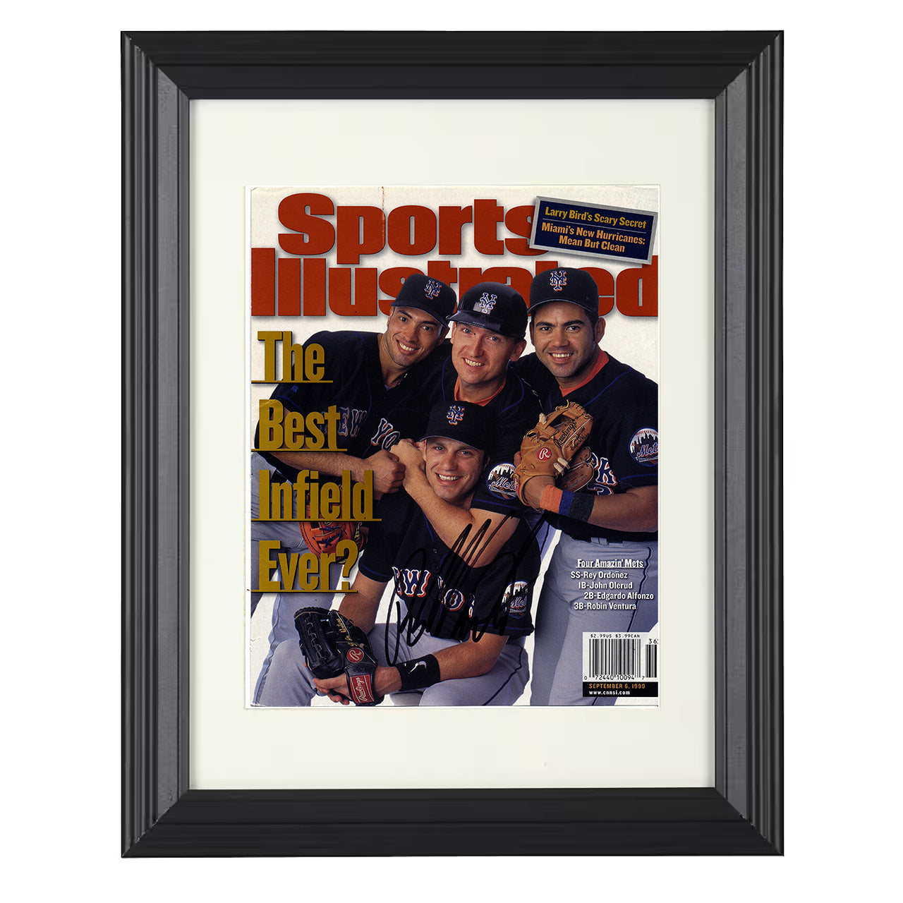 Rey Ordonez - 1999 SI Cover New York Infield Legends 8x10 black beveled framed baseball wall art