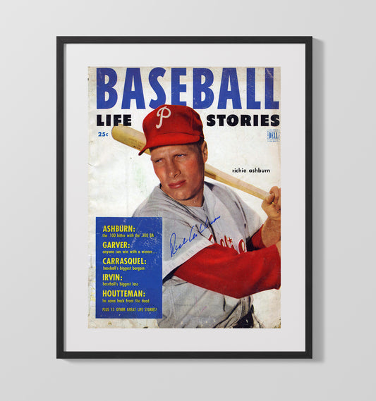 Richie Ashburn - 1952 Baseball Life Stories Cover Philadelphia Legend 8x10 Canvas baseball wall art