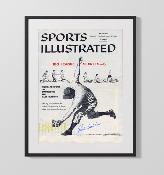 Richie Ashburn - 1958 SI Cover Philadelphia Legend Big League Secrets 8x10 Canvas baseball wall art