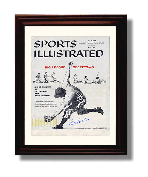 Richie Ashburn - 1958 SI Cover Philadelphia Legend Big League Secrets Baseball Wall Art 8x10 Beveled Frame wall art print – Baseball Wall Art decor