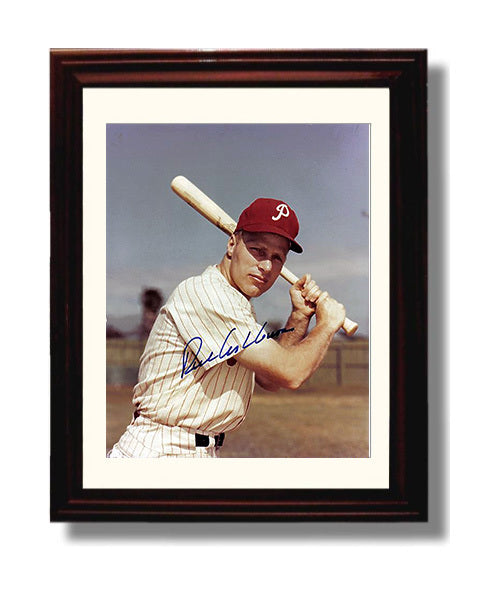 Richie Ashburn - Philadelphia Legend Bat Pose Spotlight Baseball Wall Art 8x10 Beveled Frame wall art print – Baseball Wall Art decor