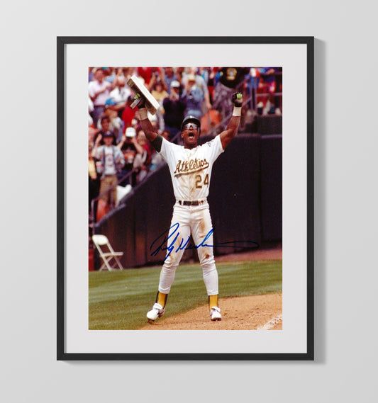Rickey Henderson - Oakland Legend Stolen Base King 8x10 Canvas baseball wall art