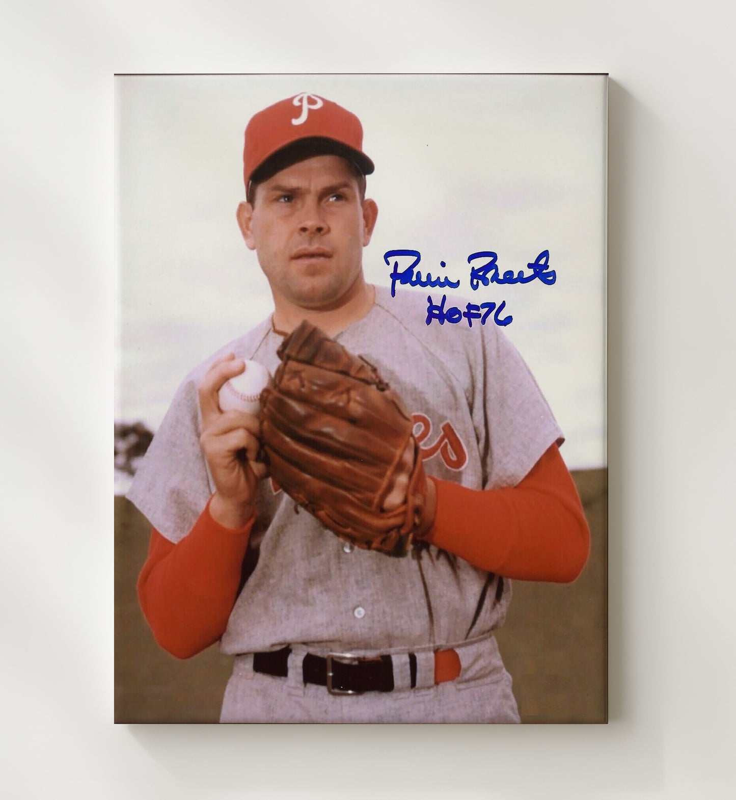 Robin Roberts - Philadelphia Legend Hall Of Fame Pitcher Spotlight Baseball Wall Art 20x24 Canvas wall art print – Baseball Wall Art decor