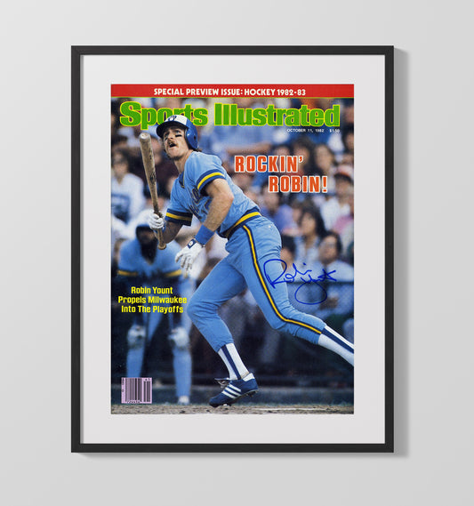 Robin Yount - Batting follow-through 1982 SI Cover 8x10 Canvas baseball wall art