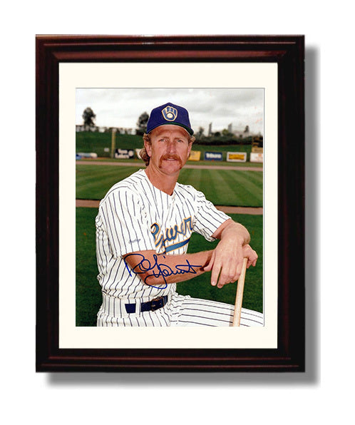 Robin Yount - Milwaukee Legend Classic Portrait Spotlight Baseball Wall Art 8x10 Beveled Frame wall art print – Baseball Wall Art decor
