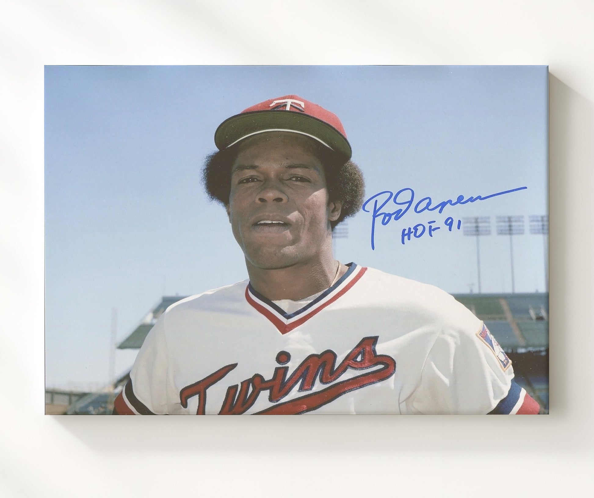Rod Carew - Batting Mastery Baseball Wall Art 20x24 Canvas wall art print – Baseball Wall Art decor