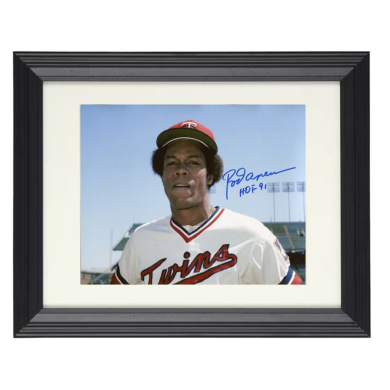 Rod Carew - Batting Mastery 8x10 black beveled framed baseball wall art
