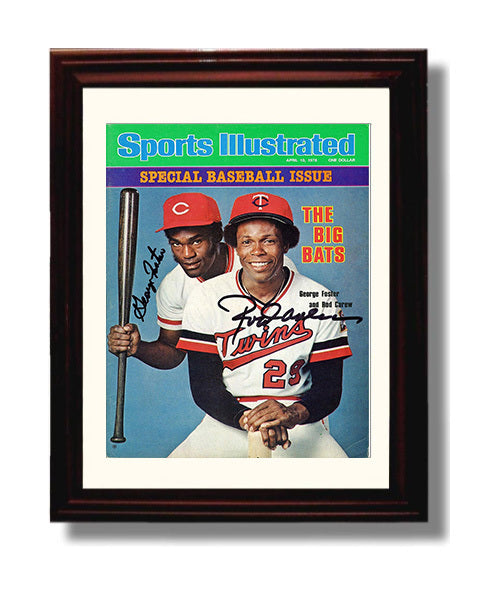 Rod Carew and George Foster - Sports Illustrated Big Bats Cover Baseball Wall Art 8x10 Beveled Frame wall art print – Baseball Wall Art decor