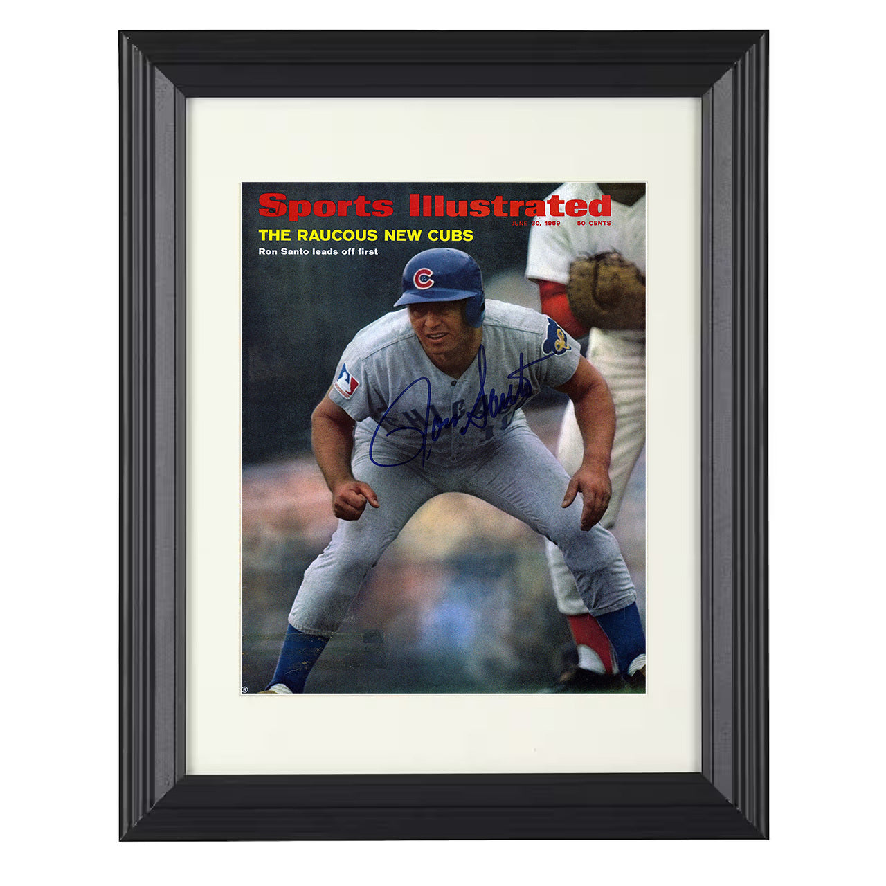Ron Santo - SI Cover Spotlight 8x10 black beveled framed baseball wall art