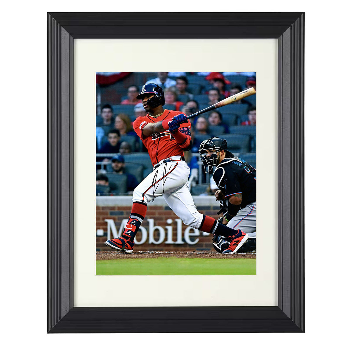 Ronald Acuna Jr - Atlanta Legend Full Swing 8x10 Beveled Frame baseball wall art