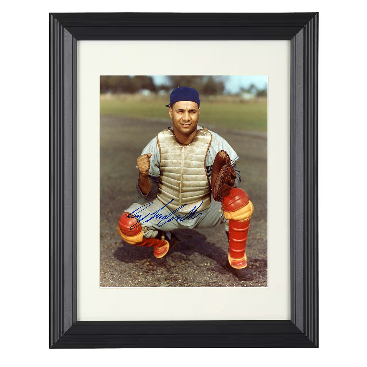 Roy Campanella - Brooklyn Legend Classic Portrait Spotlight 8x10 black beveled framed baseball wall art