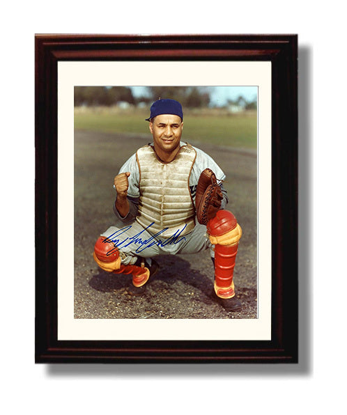 Roy Campanella - Brooklyn Legend Classic Portrait Spotlight Baseball Wall Art 8x10 Beveled Frame wall art print – Baseball Wall Art decor