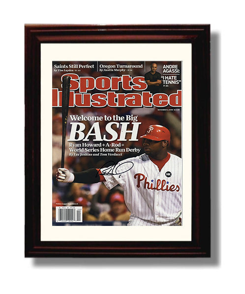 Ryan Howard - 2009 Series Home Run Derby SI Cover Baseball Wall Art 8x10 Beveled Frame wall art print – Baseball Wall Art decor