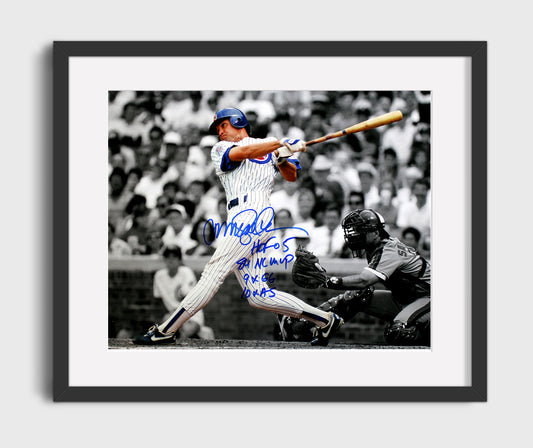 Ryne Sandberg - Inscribed Swing 8x10 Canvas baseball wall art