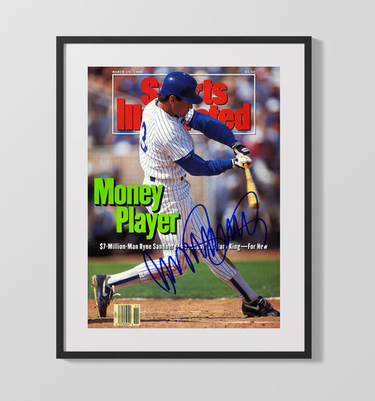 Ryne Sandberg - Money Player Salary King SI Cover 1992 8x10 Canvas baseball wall art