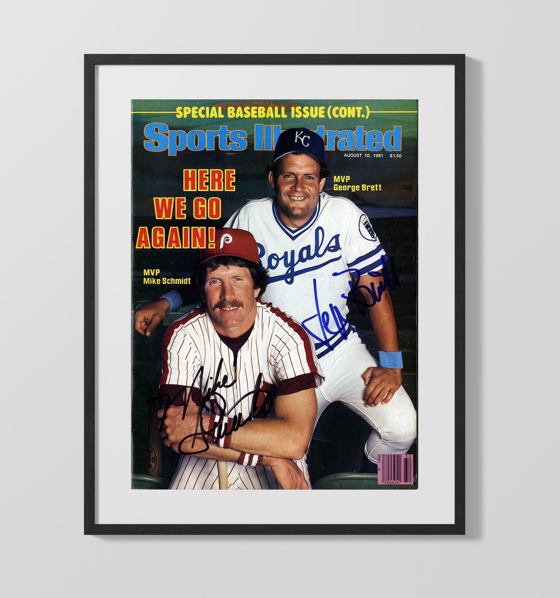 SCHMIDTBRETT - Signed SI Cover Baseball Wall Art 16x20 Gallery Frame wall art print – Baseball Wall Art decor