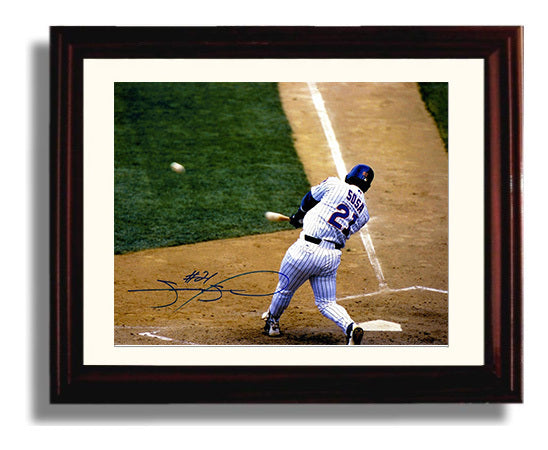 Sammy Sosa - Ball In Flight Baseball Wall Art 8x10 Beveled Frame wall art print – Baseball Wall Art decor