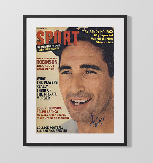 Sandy Koufax - Series Memories Sport Cover Los Angeles Legend 8x10 Canvas baseball wall art