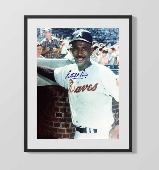 Satchel Paige - Milwaukee Legend Dugout Smile 8x10 Canvas baseball wall art