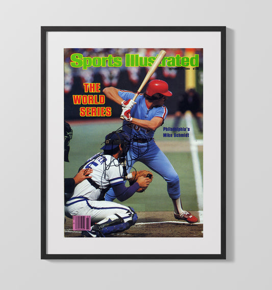 Schmidt - 80 Series - Signed SI Cover 8x10 Canvas baseball wall art