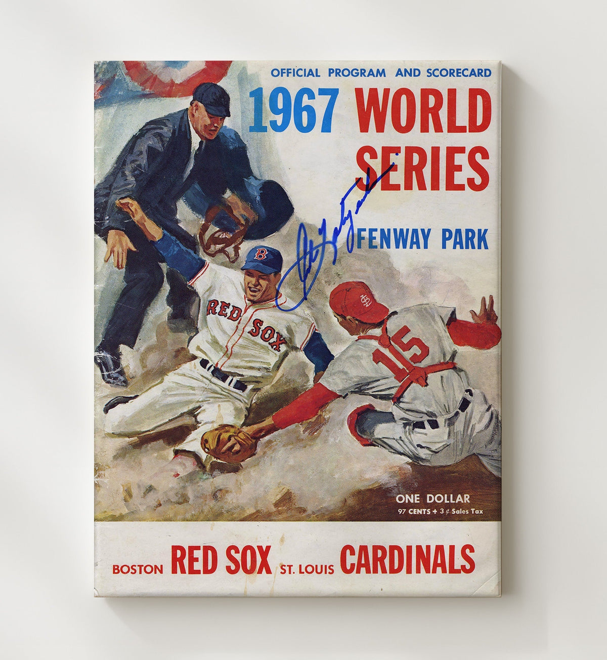 Series - Fenway Park Program Art SI Cover 8x10 Canvas baseball wall art