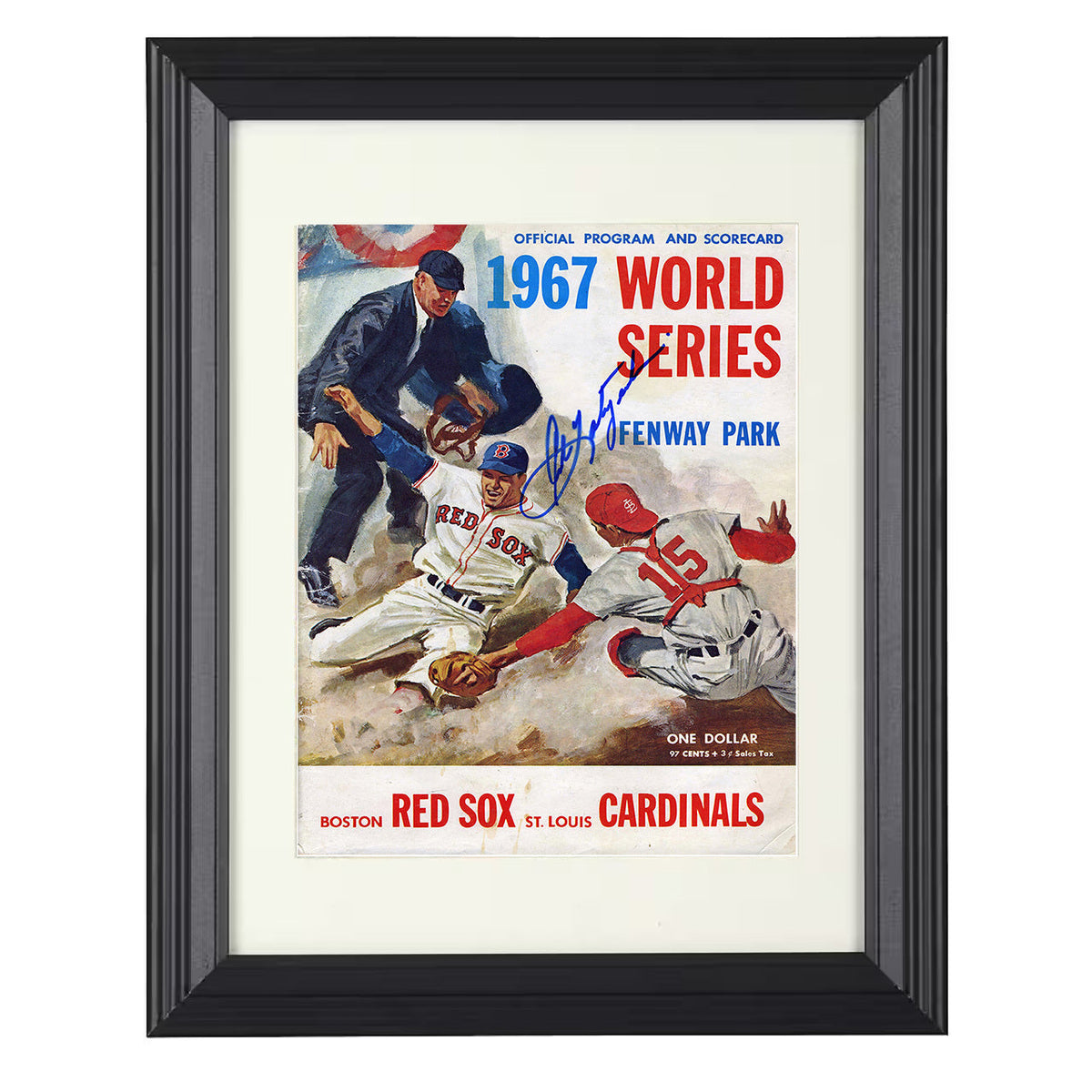 Series - Fenway Park Program Art SI Cover 8x10 Beveled Frame baseball wall art