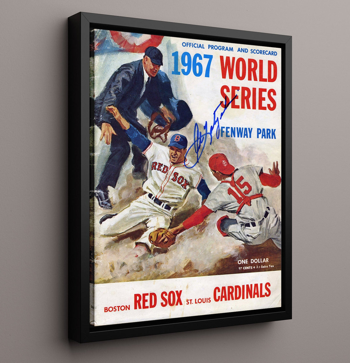 Series - Fenway Park Program Art SI Cover 8x10 Canvas baseball wall art