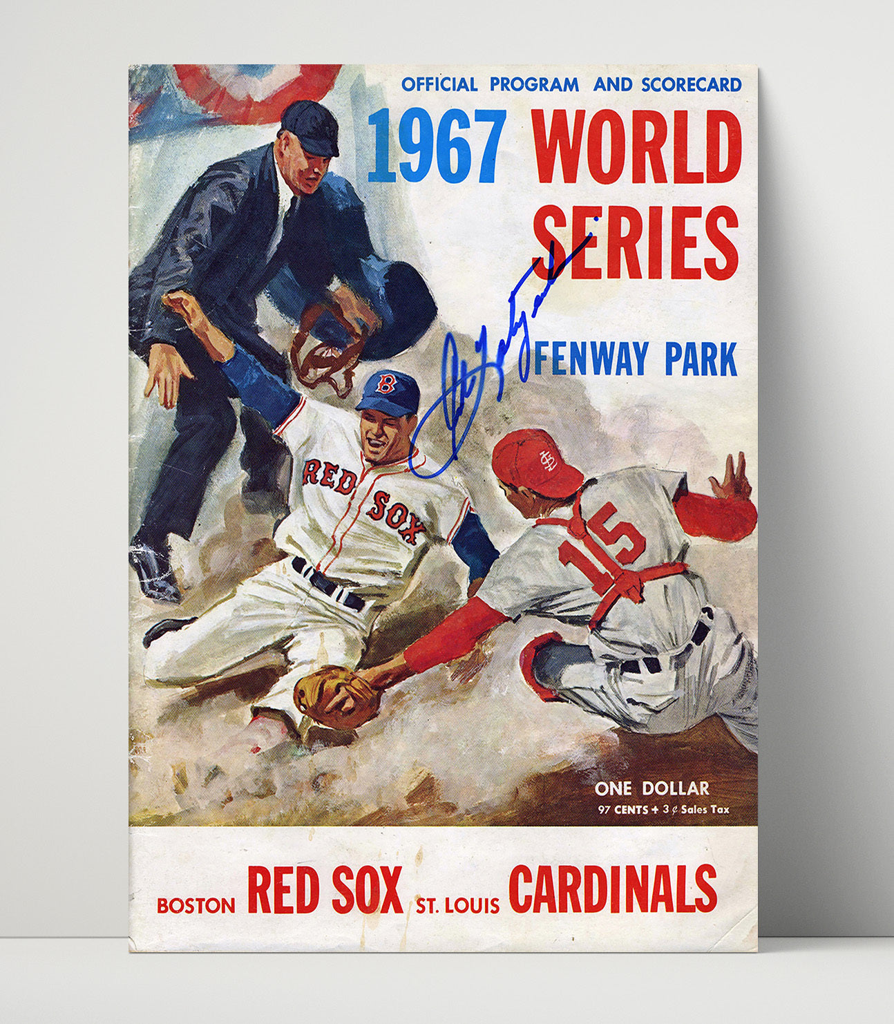 Series - Fenway Park Program Art SI Cover Baseball Wall Art 16x20 Unframed Print wall art print – Baseball Wall Art decor