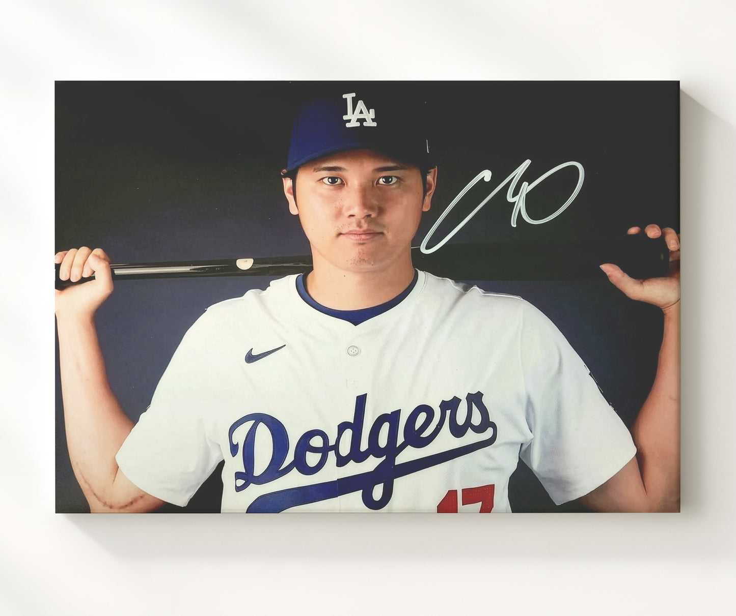 Shohei Ohtani - Dodgers Power Pose Baseball Wall Art 20x24 Canvas wall art print – Baseball Wall Art decor