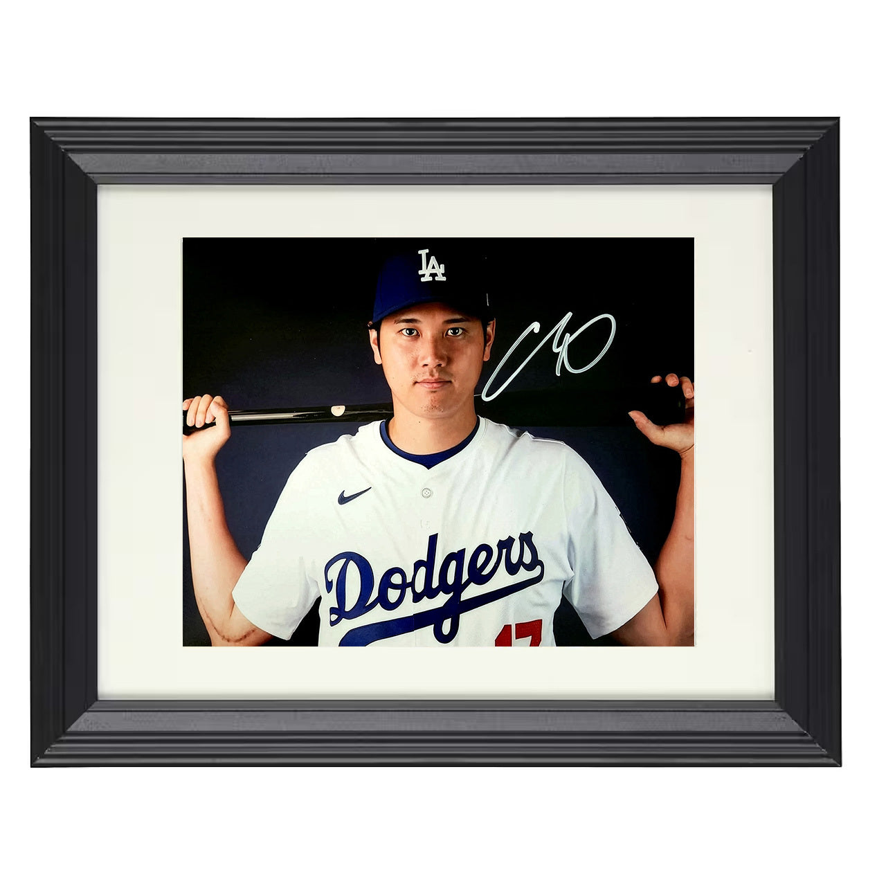 Shohei Ohtani - Dodgers Power Pose 8x10 black beveled framed baseball wall art
