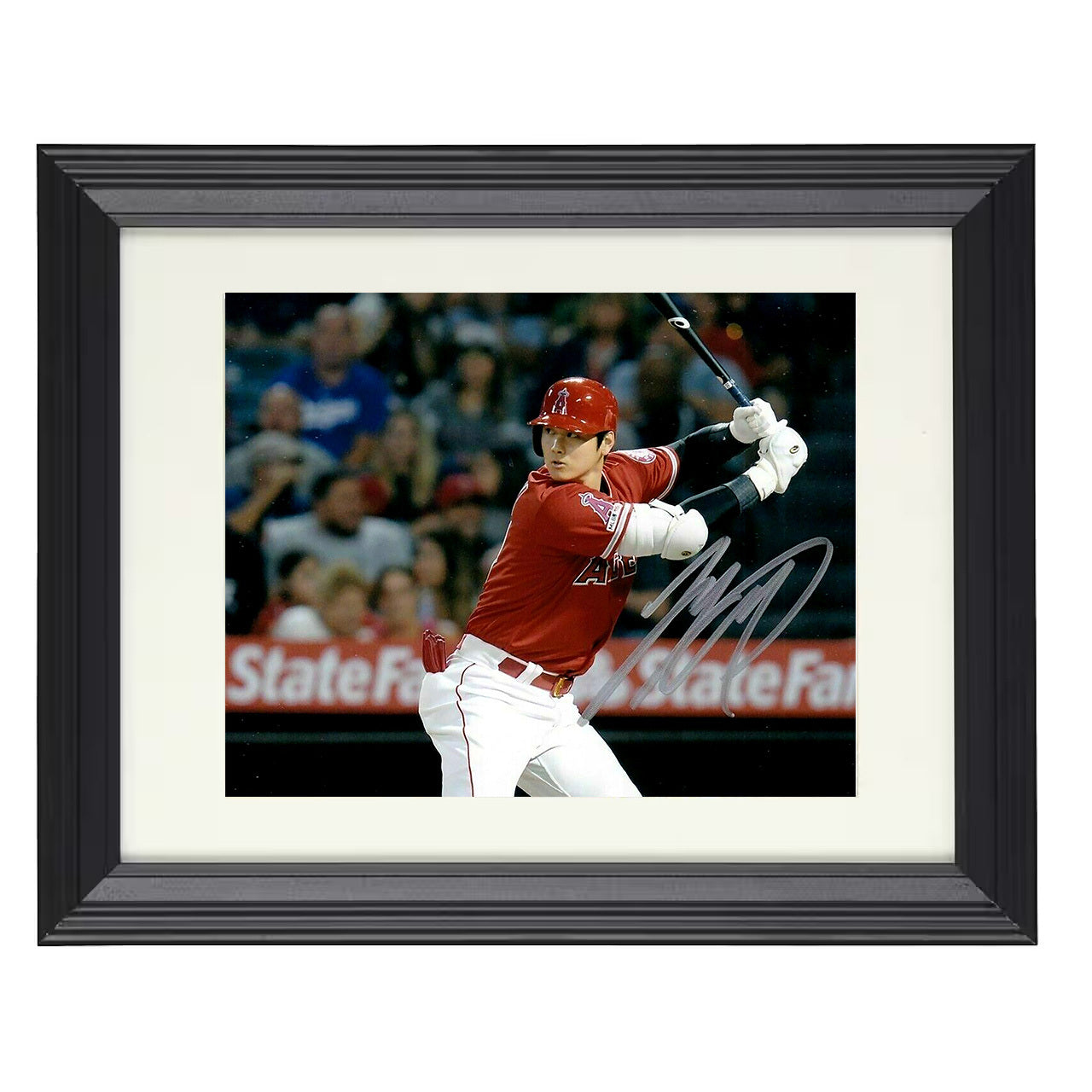 Shohei Ohtani - Locked In At The Plate 8x10 black beveled framed baseball wall art
