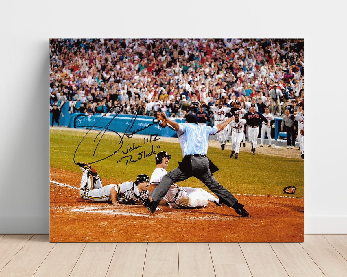 Sid Bream – the Slide Safe at Home unframed baseball poster print