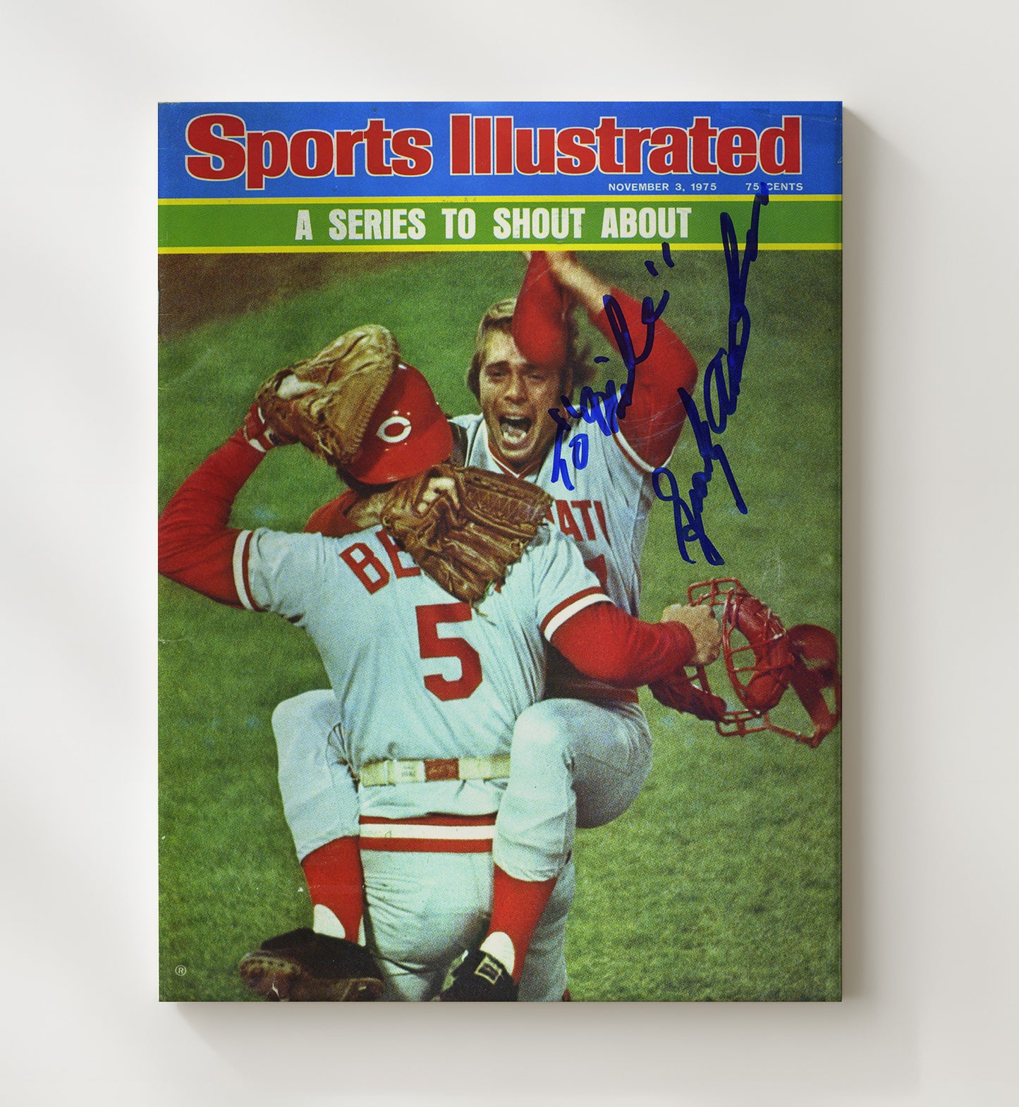 Sparky Anderson - Series Celebration Signed SI Cover Spotlight Baseball Wall Art 20x24 Canvas wall art print – Baseball Wall Art decor