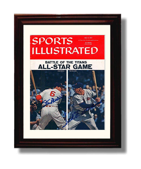 Stan Musial - 1957 SI Cover All Star Game Battle Of Titans Baseball Wall Art 8x10 Beveled Frame wall art print – Baseball Wall Art decor