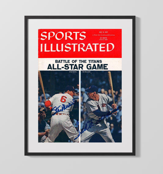 Stan Musial - 1957 SI Cover All Star Game Battle Of Titans 8x10 Canvas baseball wall art