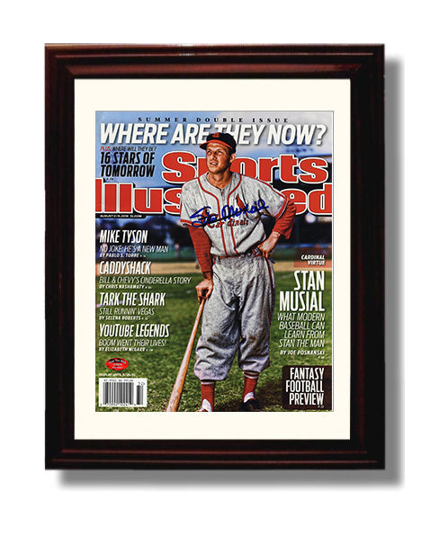 Stan Musial - Cardinal Virtue SI Cover 2010 Baseball Wall Art 8x10 Beveled Frame wall art print – Baseball Wall Art decor