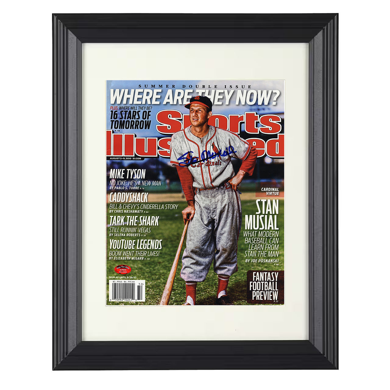 Stan Musial - Cardinal Virtue SI Cover 2010 8x10 black beveled framed baseball wall art