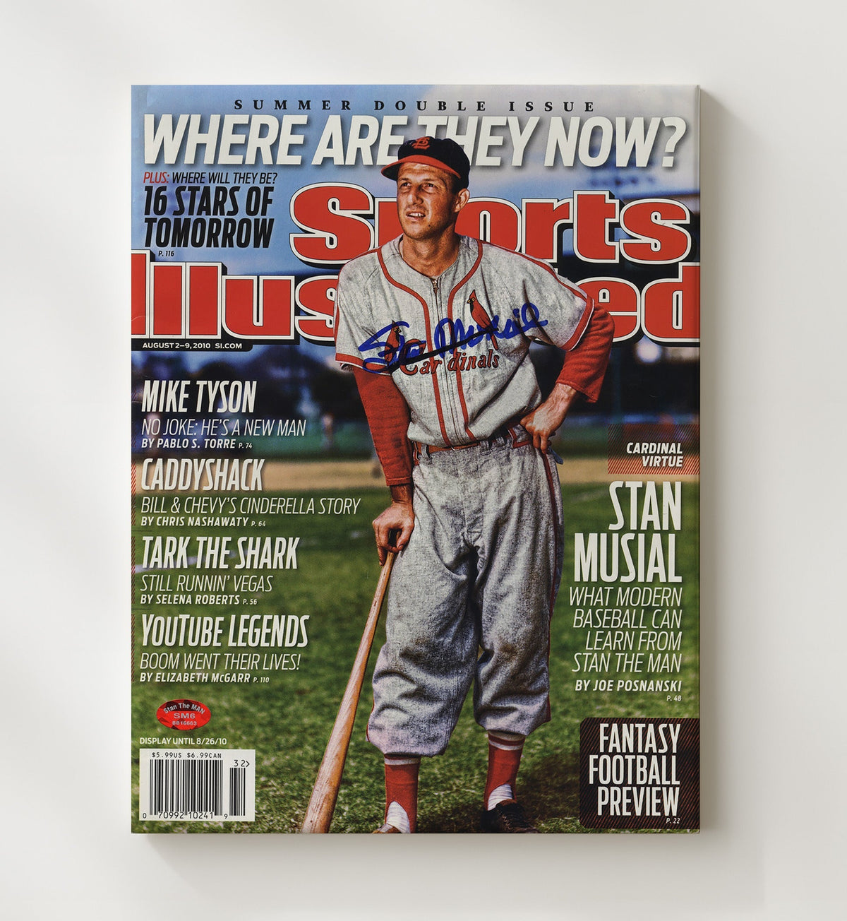 Stan Musial - Cardinal Virtue SI Cover 2010 8x10 Canvas baseball wall art