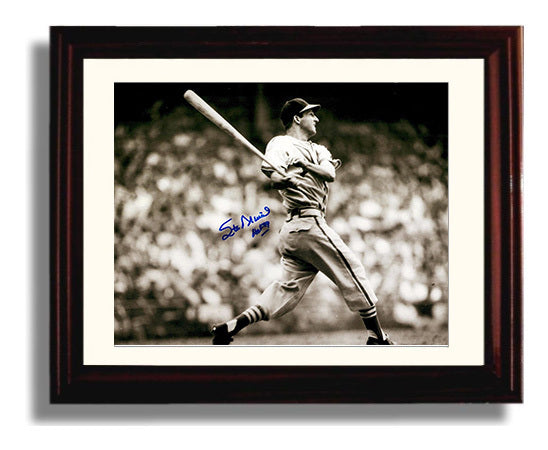 Stan Musial - Full Swing Baseball Wall Art 8x10 Beveled Frame wall art print – Baseball Wall Art decor