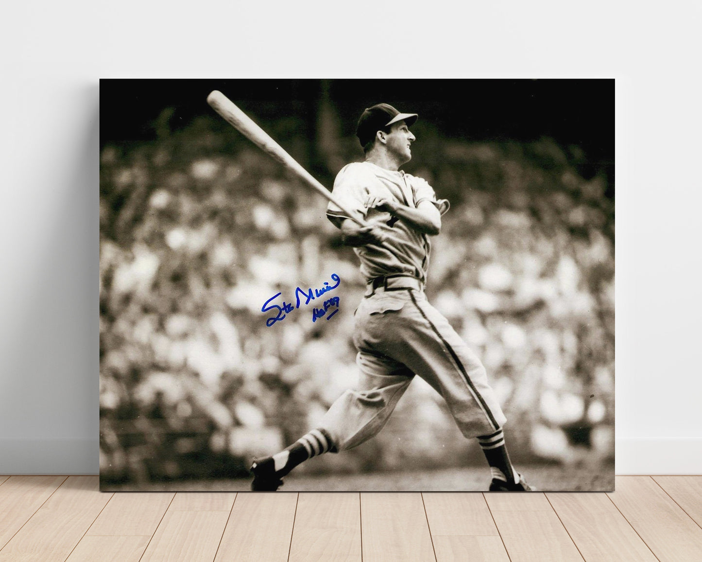 Stan Musial - Full Swing Baseball Wall Art 16x20 Unframed Print wall art print – Baseball Wall Art decor