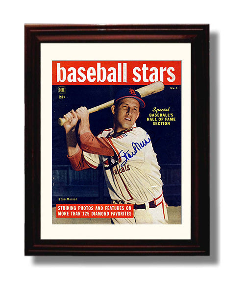 Stan Musial - Sport Magazine 1949 Baseball Wall Art 8x10 Beveled Frame wall art print – Baseball Wall Art decor
