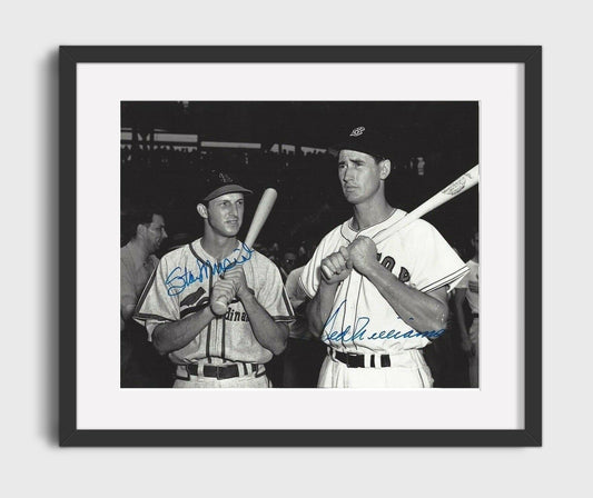 Stan Musial and Ted Williams - Sluggers Supreme 8x10 Canvas baseball wall art